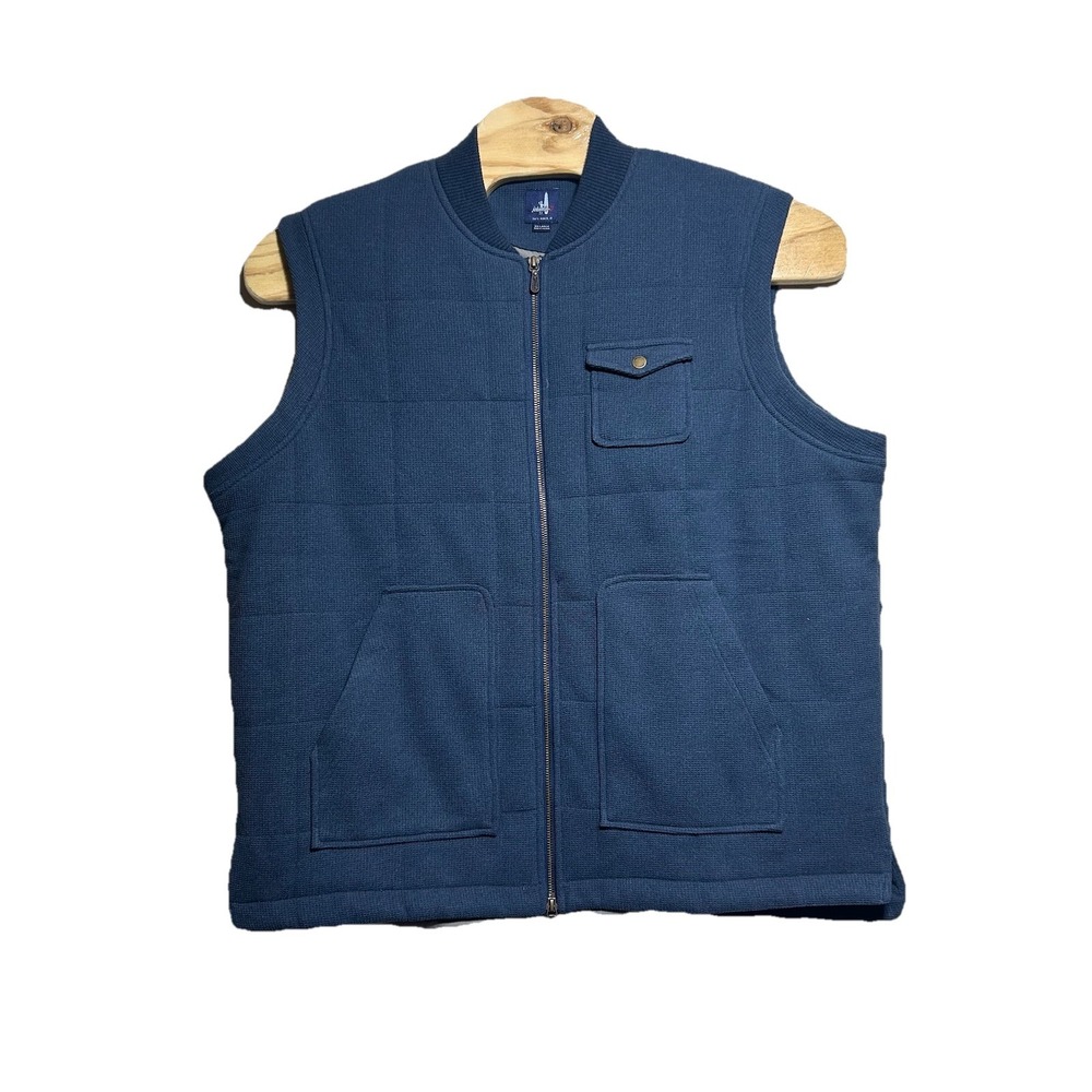 Johnnie-O XXL Quilted Camper Vest Wake‎ Blue JMVT1450